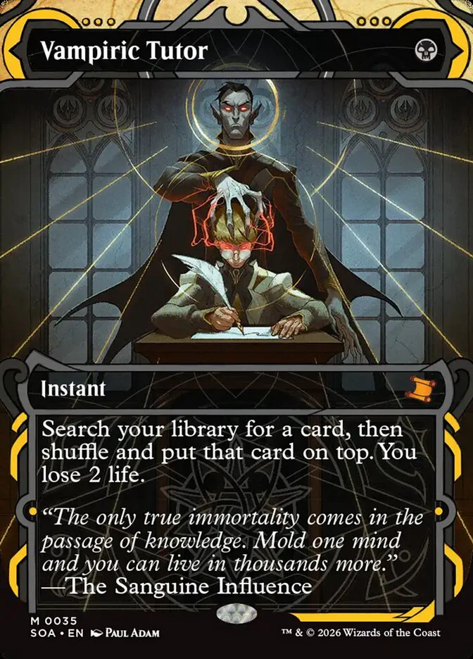Vampiric Tutor - Borderless - Inverted - Showcase