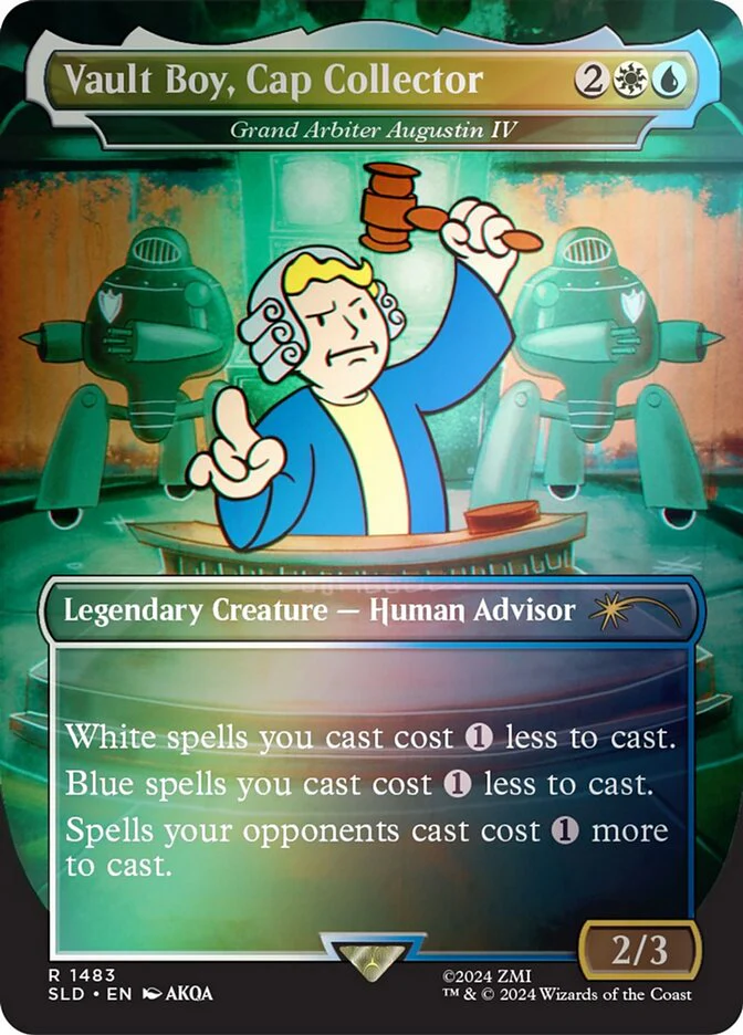 Vault Boy, Cap Collector - Grand Arbiter Augustin IV - Borderless - Full Art - Legendary (Foil)