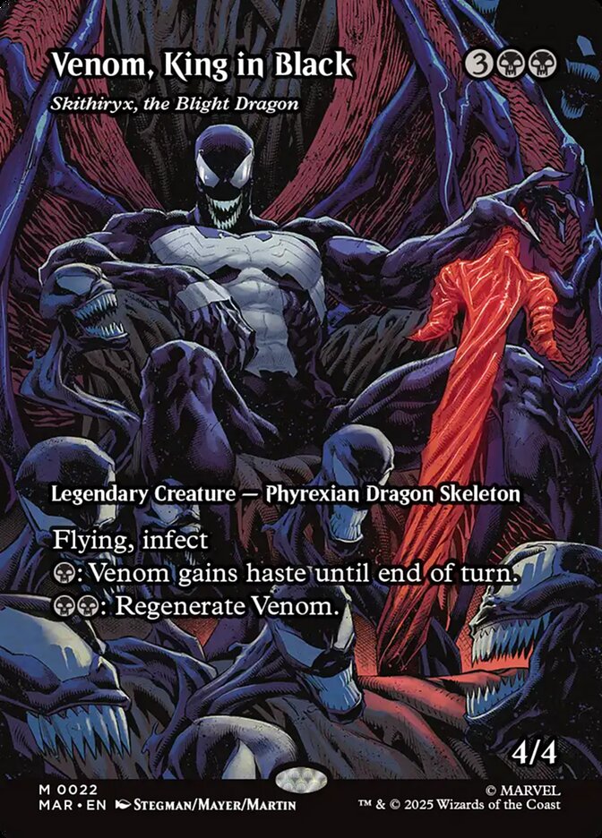 Venom, King in Black - Skithiryx, the Blight Dragon - Borderless - Full Art - Inverted - Legendary
