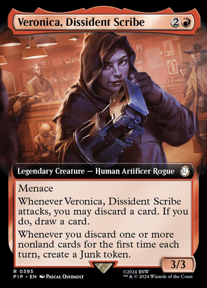 Veronica, Dissident Scribe - Extended Art - Legendary (Foil)