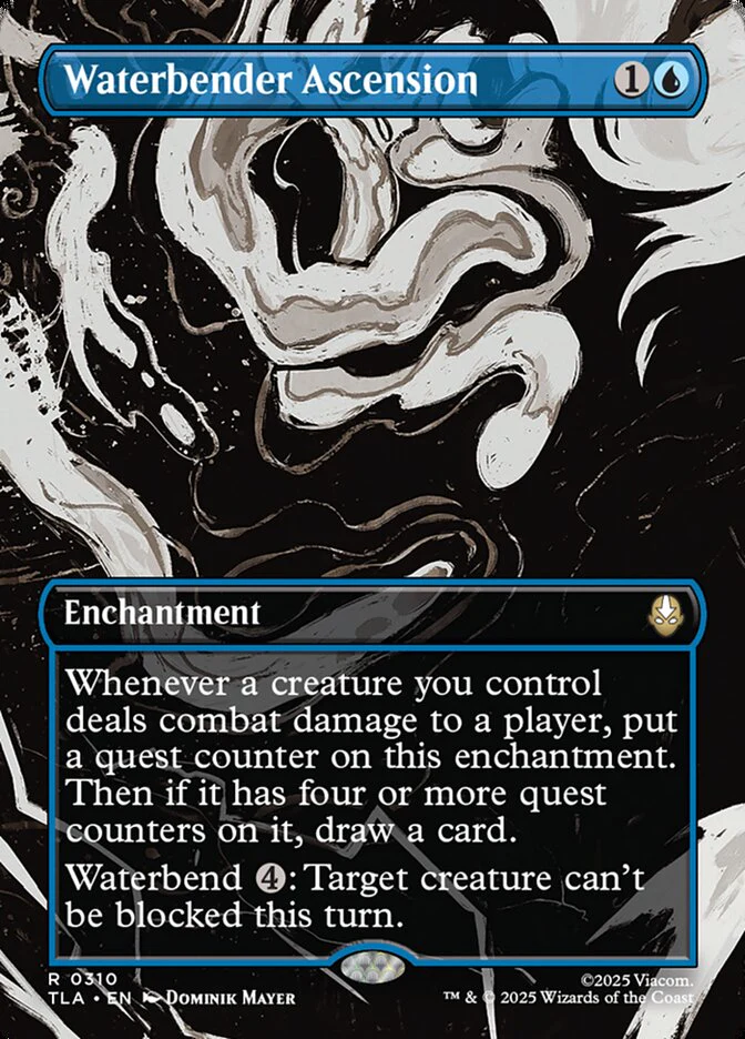 Waterbender Ascension - Borderless - Full Art - Enchantment - Inverted (Foil)