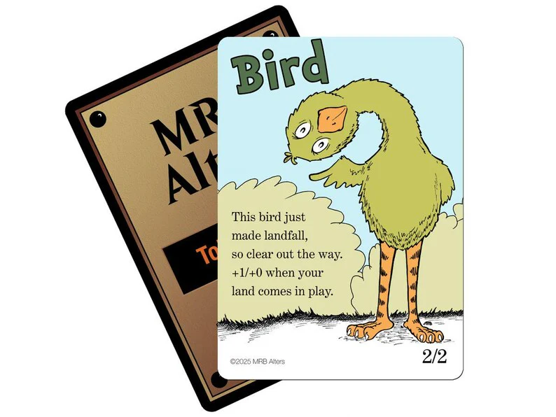 Whimsical Bird token (Green)