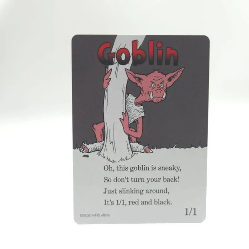 Whimsical Goblin token (black/red)