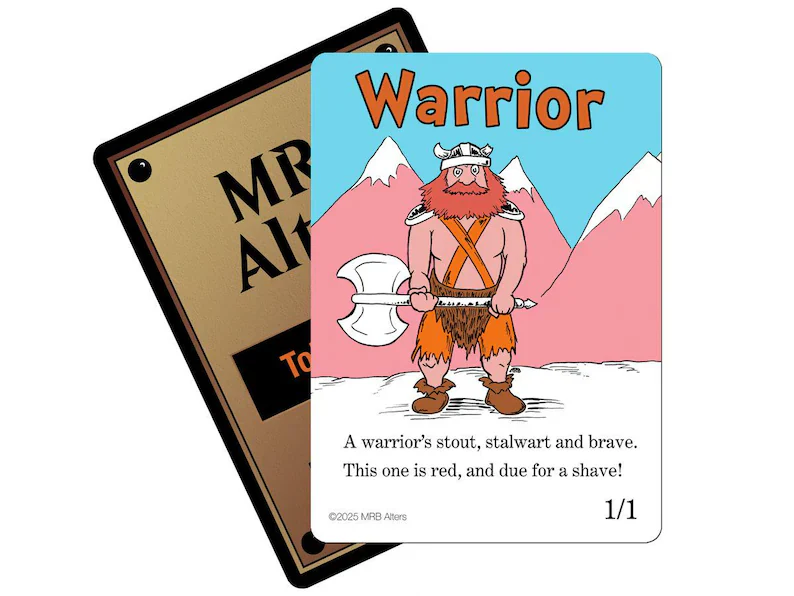 Whimsical Warrior token (red)