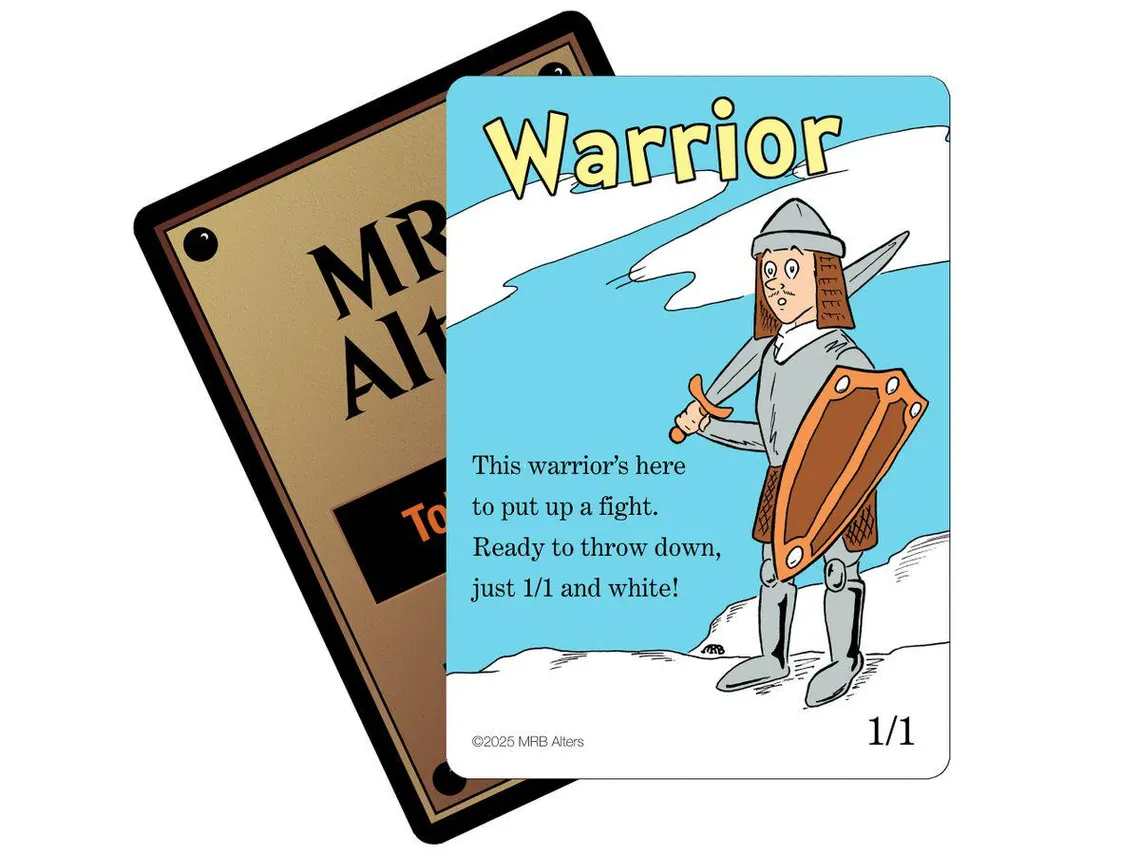 Whimsical White Warrior token