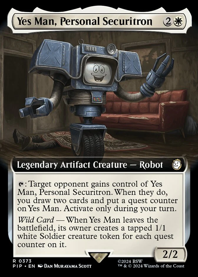 Yes Man, Personal Securitron - Extended Art - Legendary (Foil)