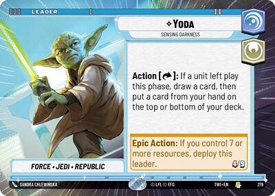 Yoda - Sensing Darkness  (Hyperspace) - Foil