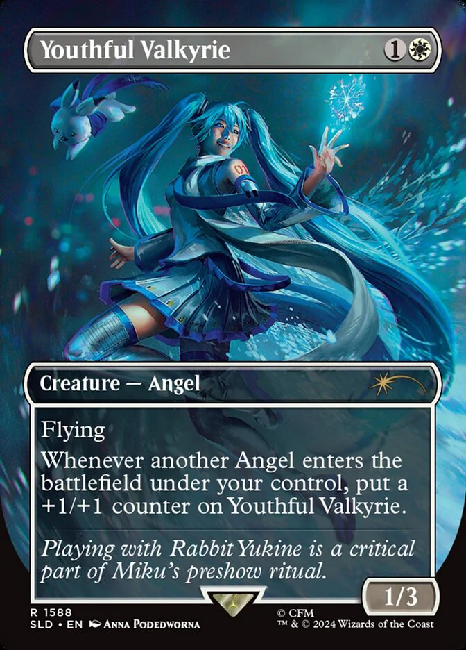 Youthful Valkyrie - Borderless - Full Art - Inverted (Foil)