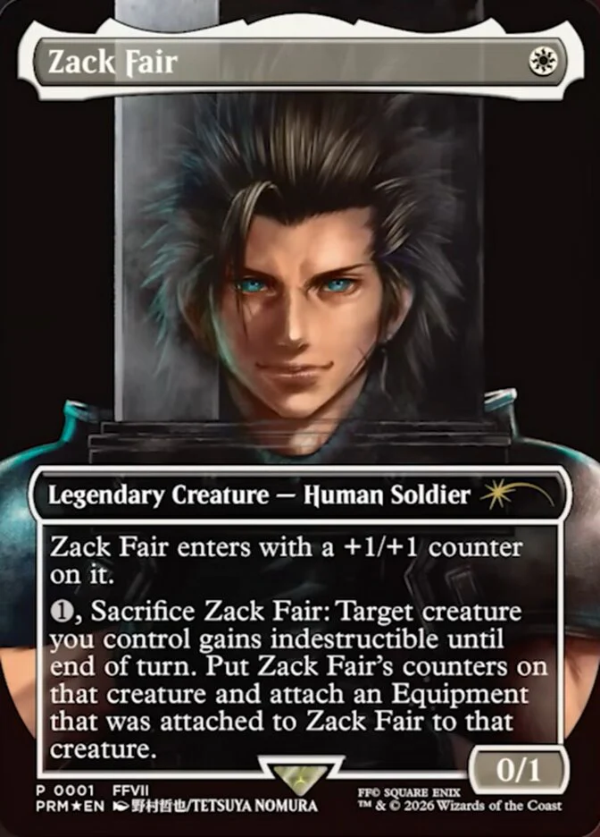 Zack Fair - Borderless - Full Art - Inverted - Legendary (Foil)
