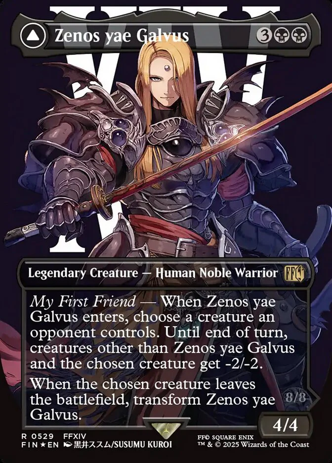 Zenos yae Galvus // Shinryu, Transcendent Rival - Borderless - Full Art - Inverted - Legendary (Foil)